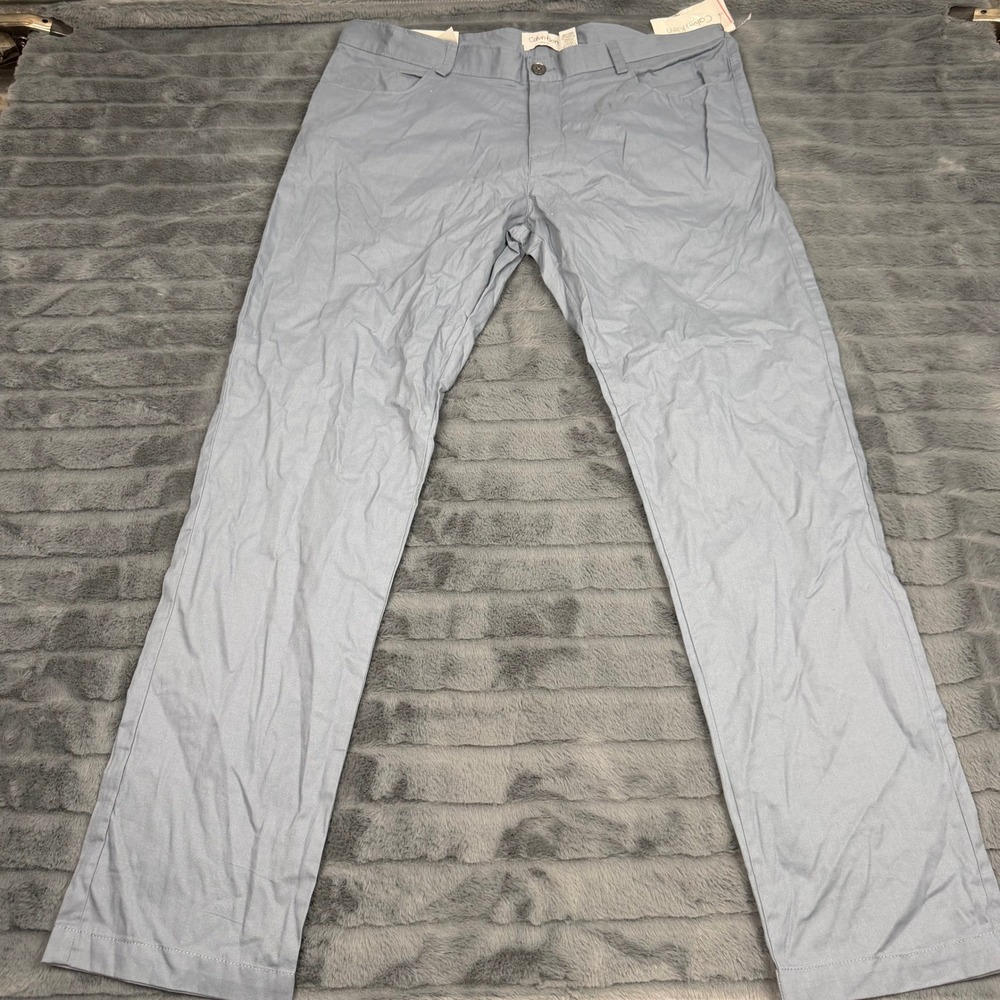 Calvin Klein Slim Fit Lifestyle Pants 38x32 Flintstone Blue 40U6710 NEW